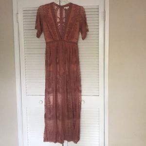 Blush Lacey maxi/romper Size M